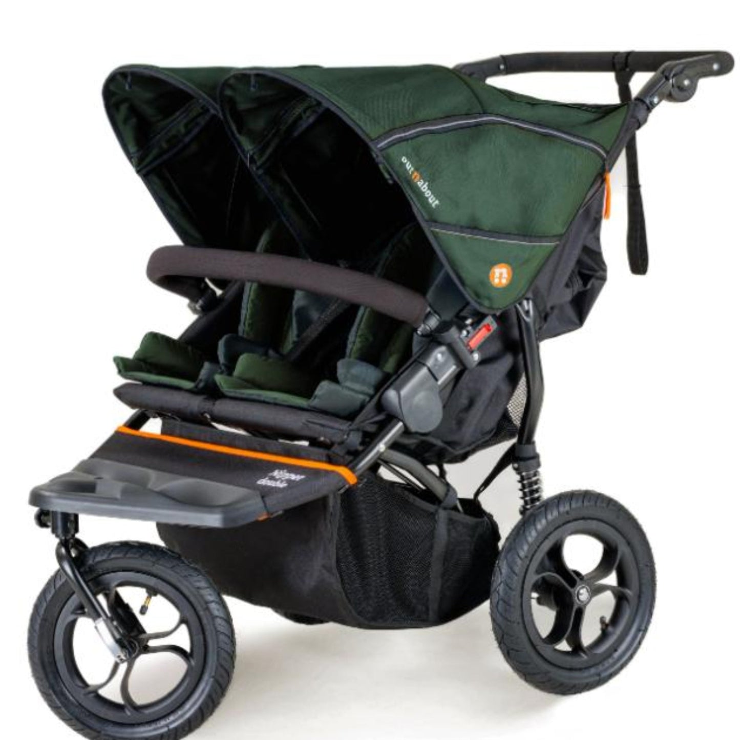 Out n About Nipper V5 Double SYCAMORE GREEN - All-Terrain Side-by-Side Pram Clearance