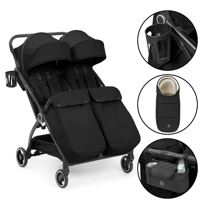 ickle bubba Aries Prime Double Autofold Stroller
