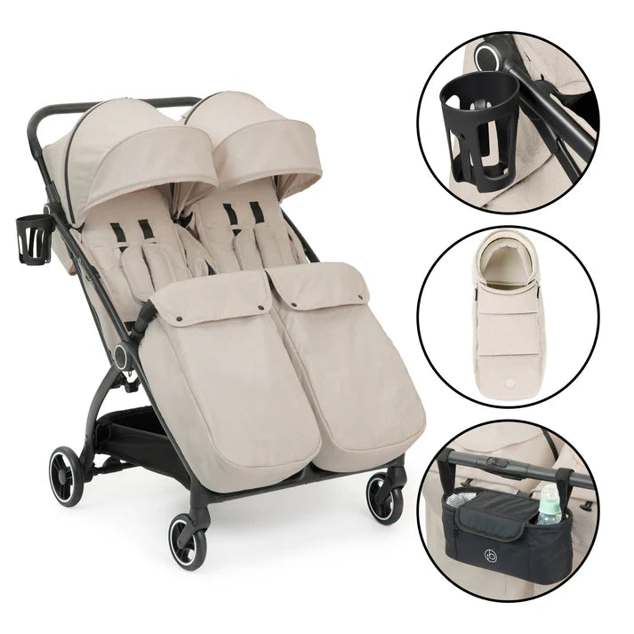 ickle bubba Aries Prime Double Autofold Stroller