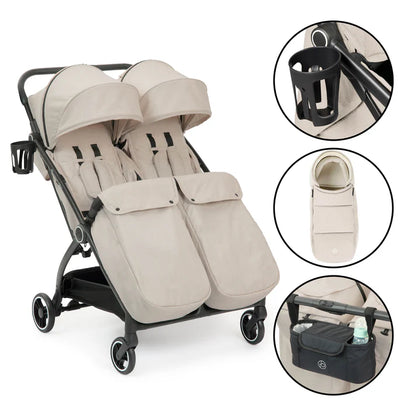 ickle bubba Aries Prime Double Autofold Stroller