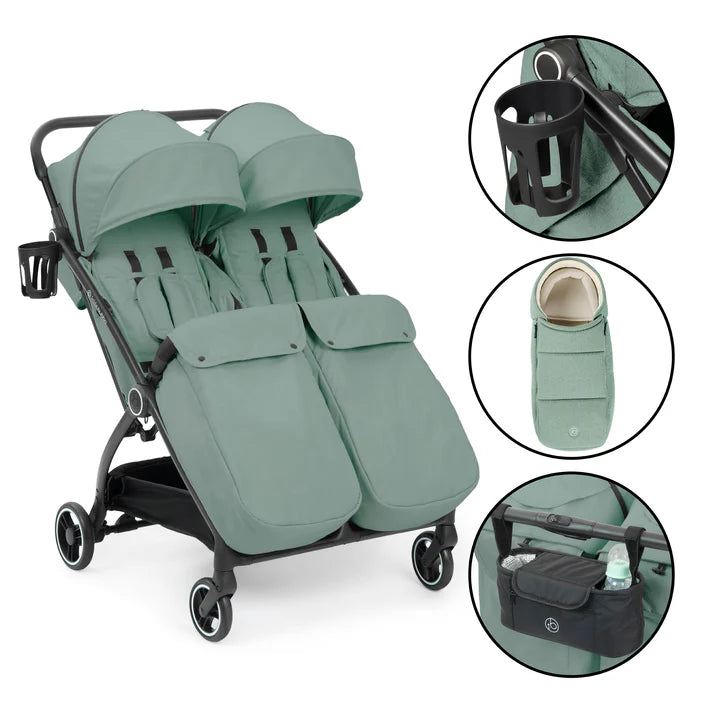 ickle bubba Aries Prime Double Autofold Stroller