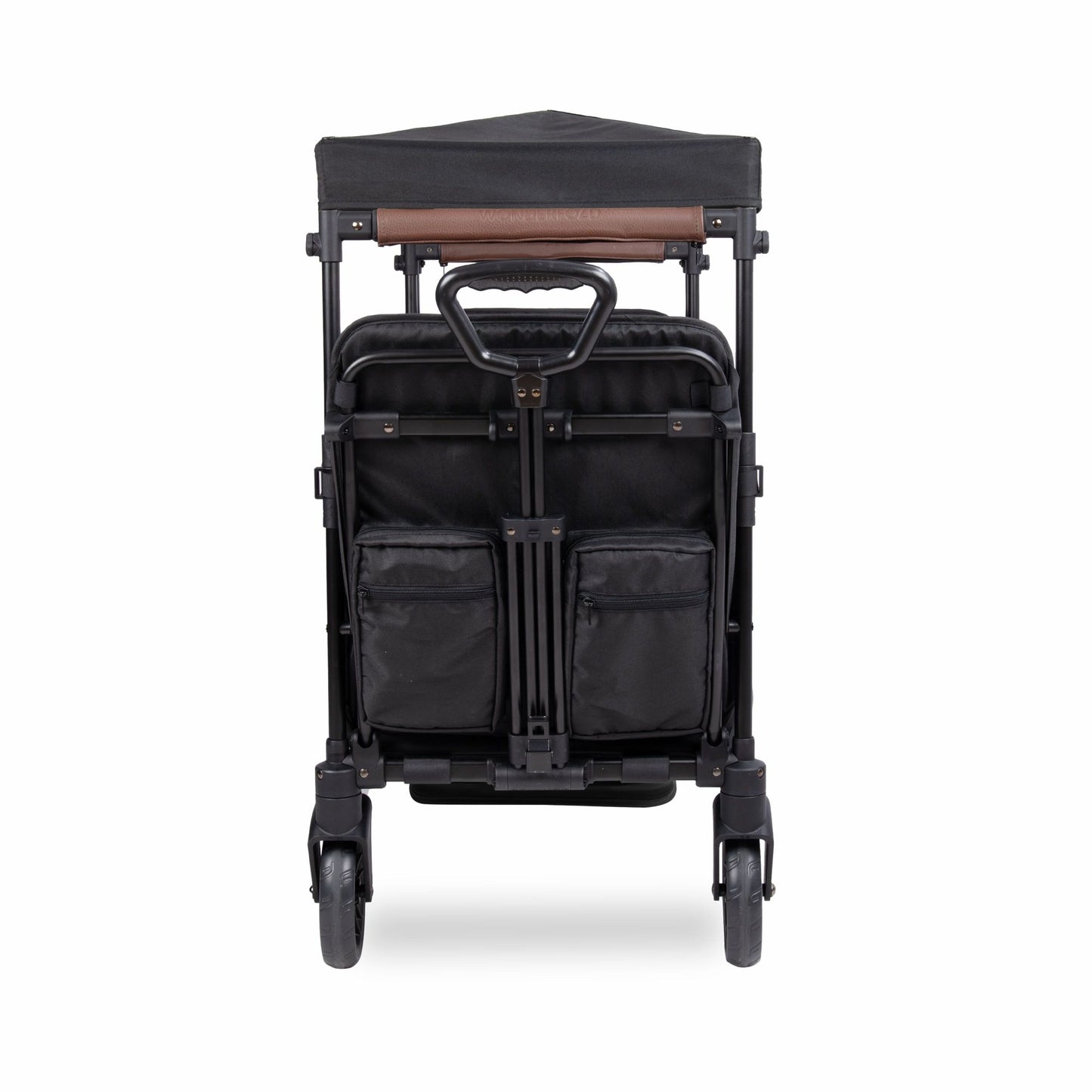 Wonderfold X2R Push & Pull Quad Stroller Wagon Stealth Black