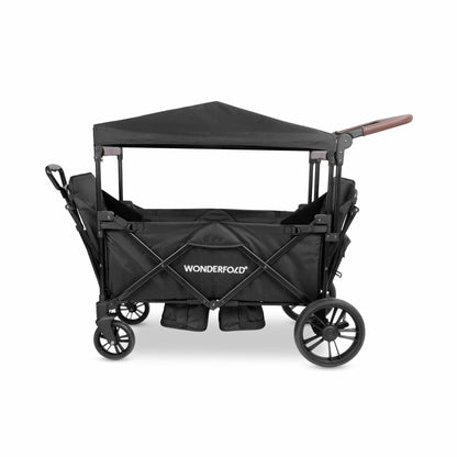 Wonderfold X2R Push & Pull Quad Stroller Wagon Stealth Black