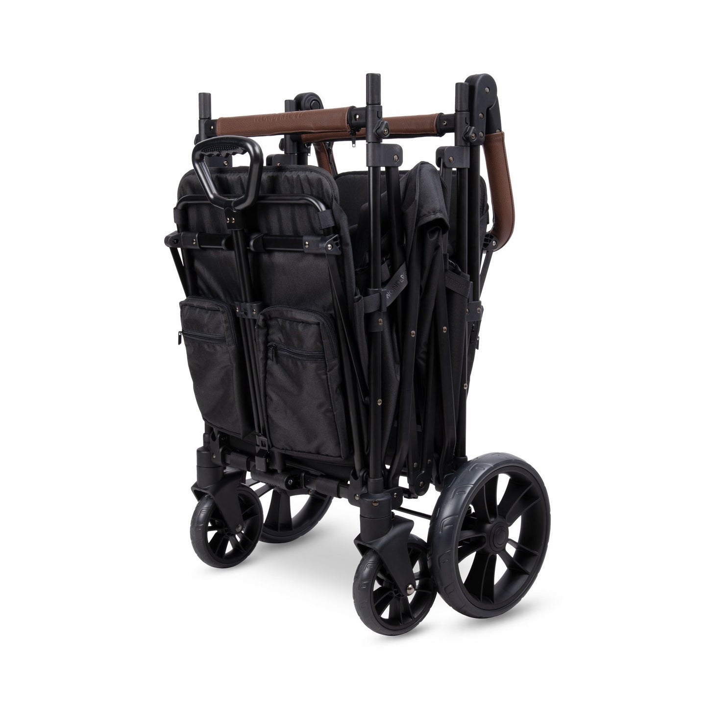 Wonderfold X2R Push & Pull Quad Stroller Wagon Stealth Black