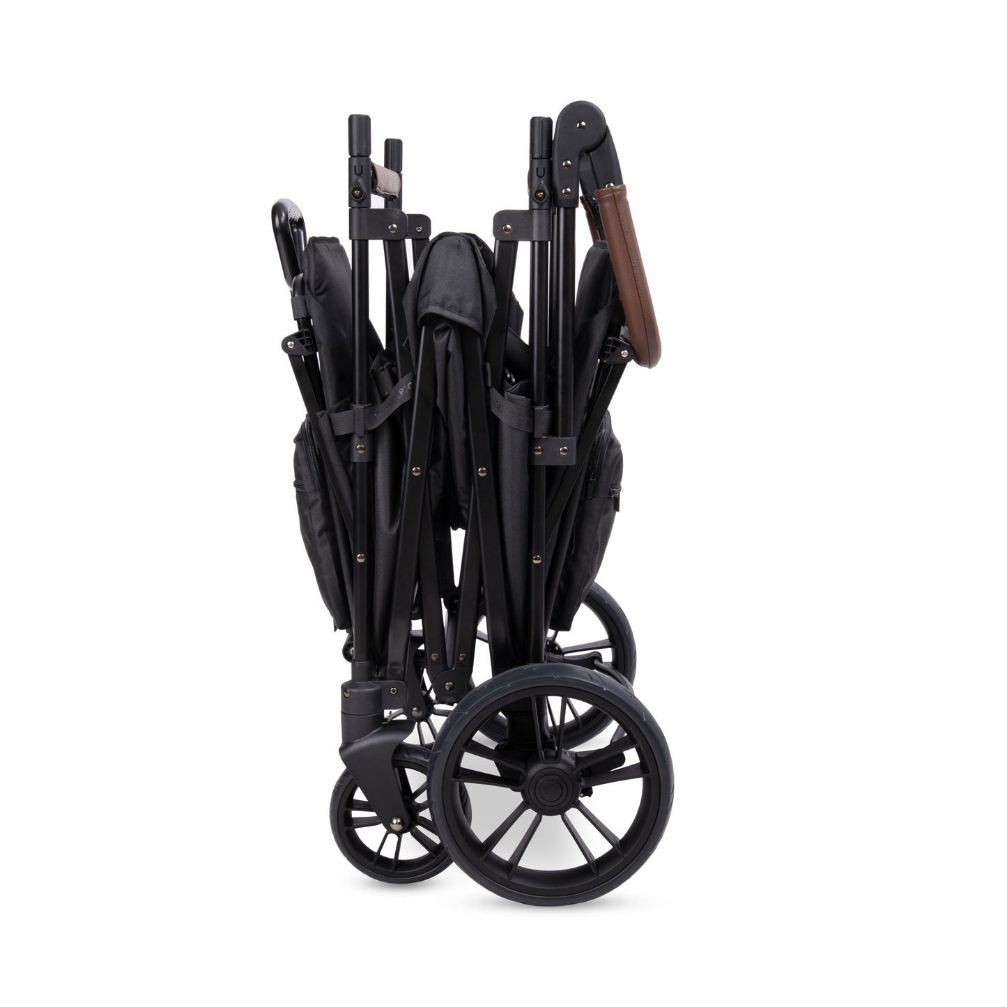 Wonderfold X2R Push & Pull Quad Stroller Wagon Stealth Black