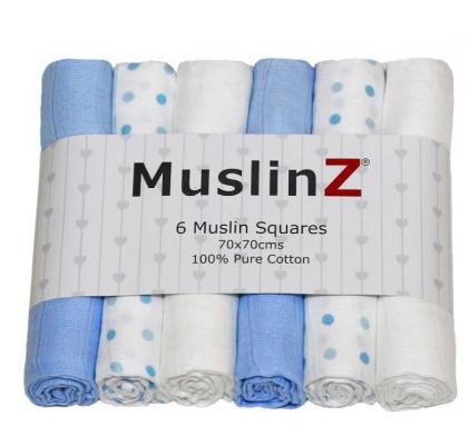Muslinz 6 Pack Muslin Squares