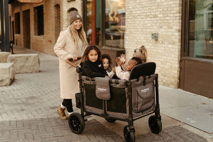 Wonderfold W4 LUXE PRO Charcoal Grey Quad Stroller Wagon