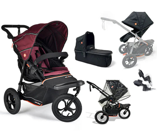 Out n About Nipper V6  Switch Newborn  Bundle  Brambleberry Red