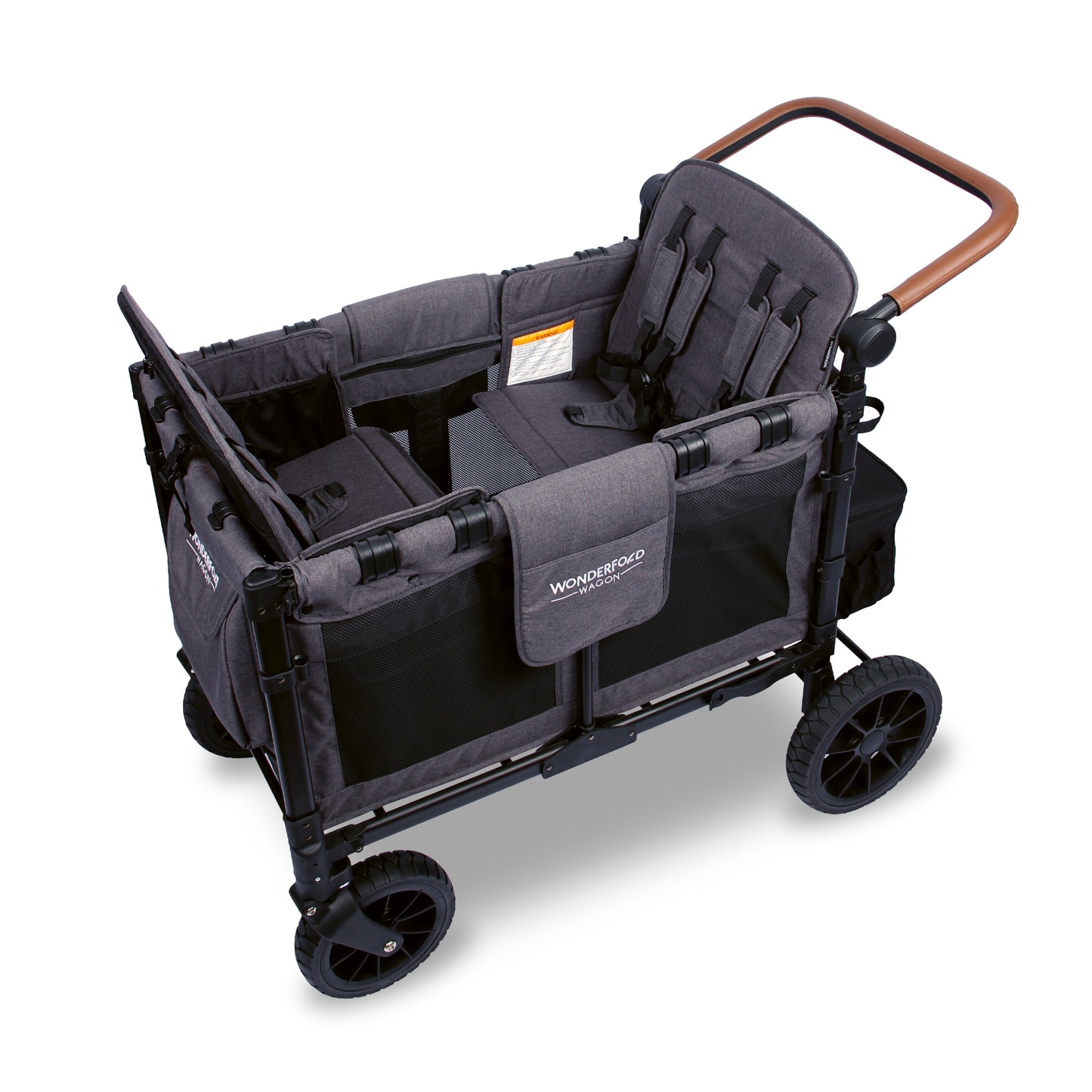 Wonderfold W4 LUXE PRO Charcoal Grey Quad Stroller Wagon