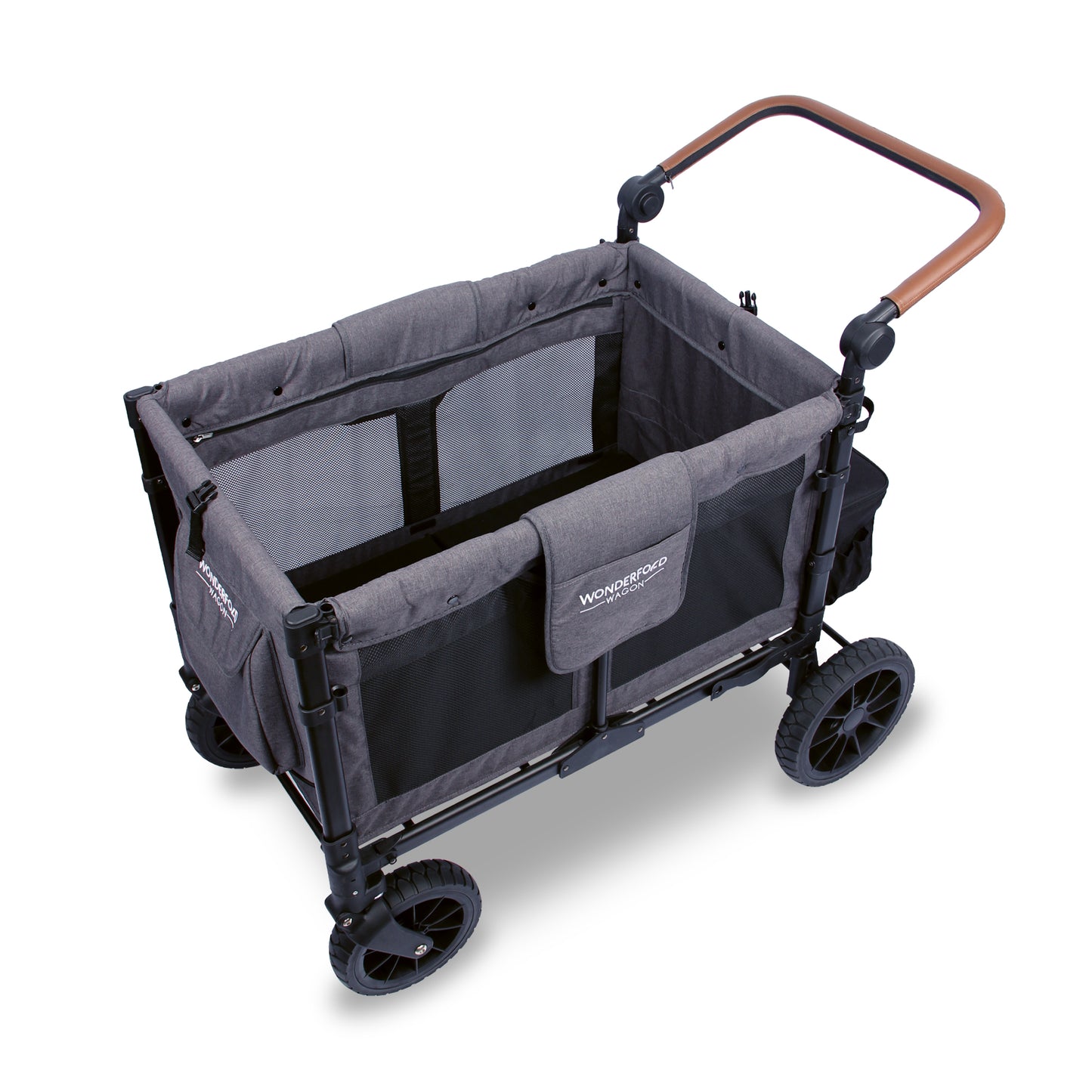 Wonderfold W4 LUXE PRO Charcoal Grey Quad Stroller Wagon