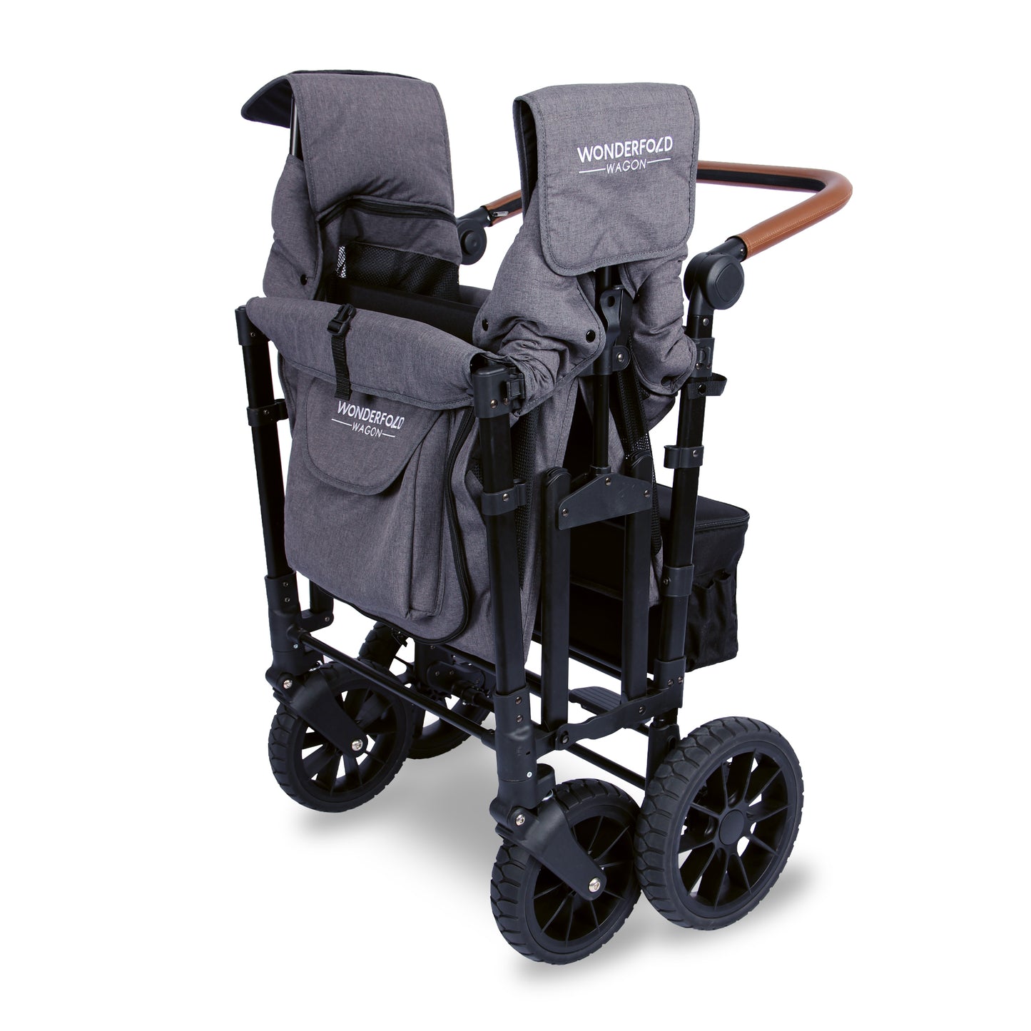Wonderfold W4 LUXE PRO Charcoal Grey Quad Stroller Wagon