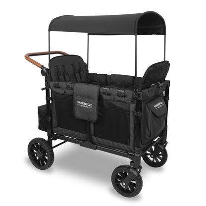 Wonderfold W4 Luxe Pro Quad Stroller Wagon Black