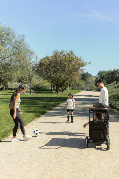 Wonderfold X2R Push & Pull Quad Stroller Wagon Stealth Black
