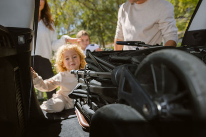 Wonderfold X2R Push & Pull Quad Stroller Wagon Stealth Black