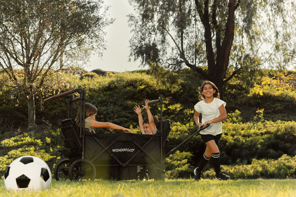 X4R Push & Pull Quad Stroller Wagon Stealth Black