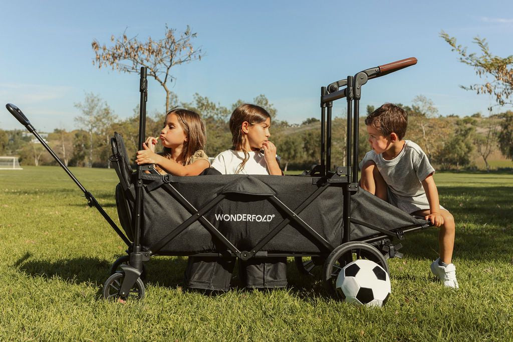 X4R Push & Pull Quad Stroller Wagon Stealth Black