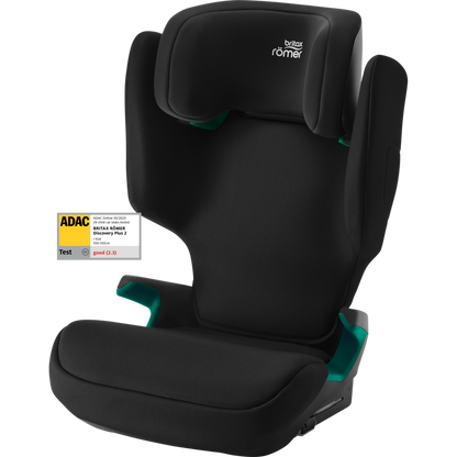Britax Discovery Plus 2 Group 2/3 High Back Booster Car Seat Space Black - FREE Organiser