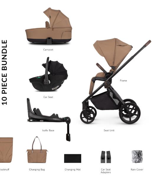 Venicci Claro 3 in 1 Travel System - Complete Pram with Carrycot and Car Seat
