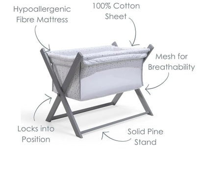Clair De Lune Breathable Folding Crib