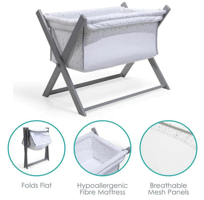 Clair De Lune Breathable Folding Crib