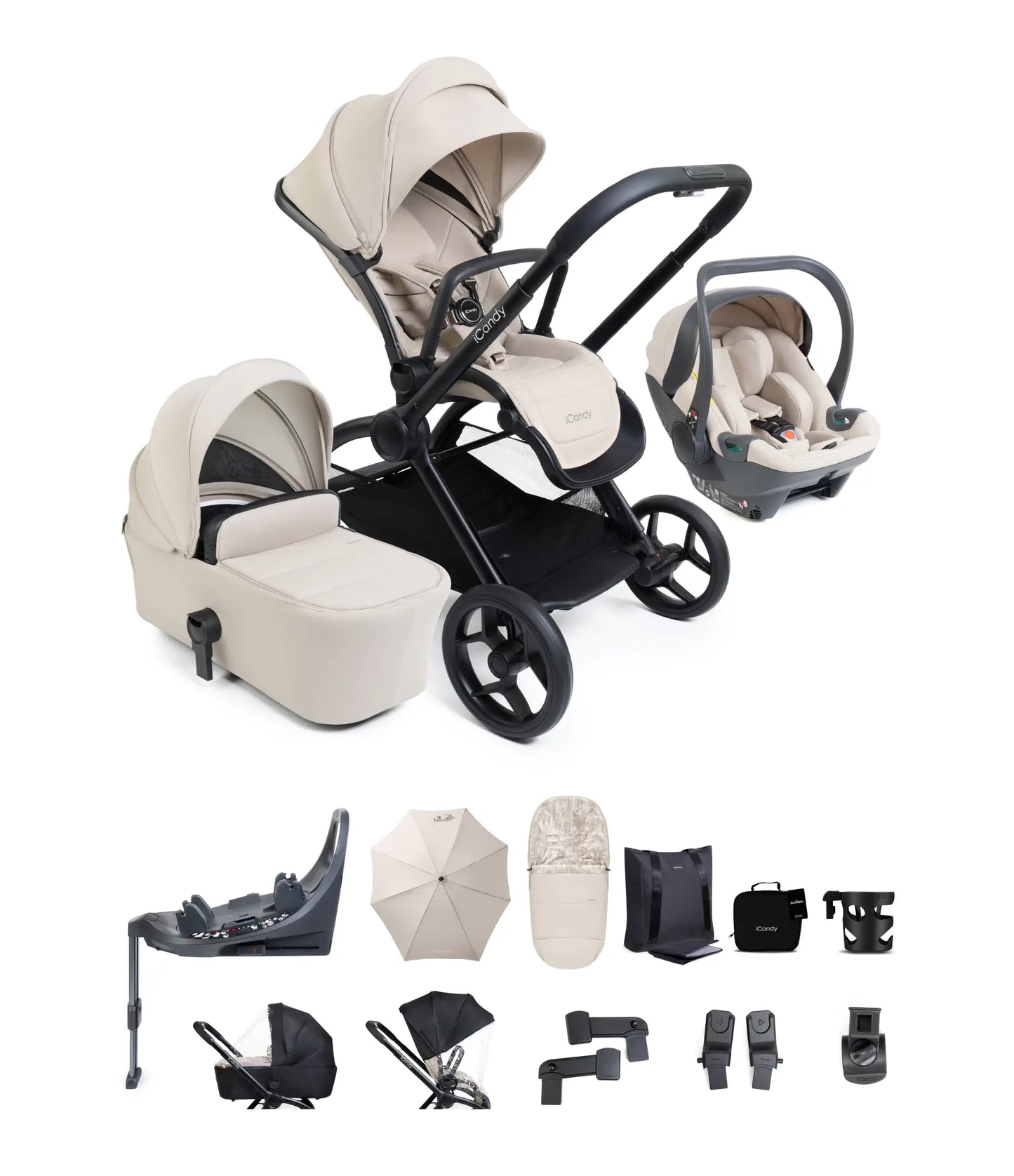 iCandy Orange 4  Travel System with Cocoon  360 Car Seat & Base