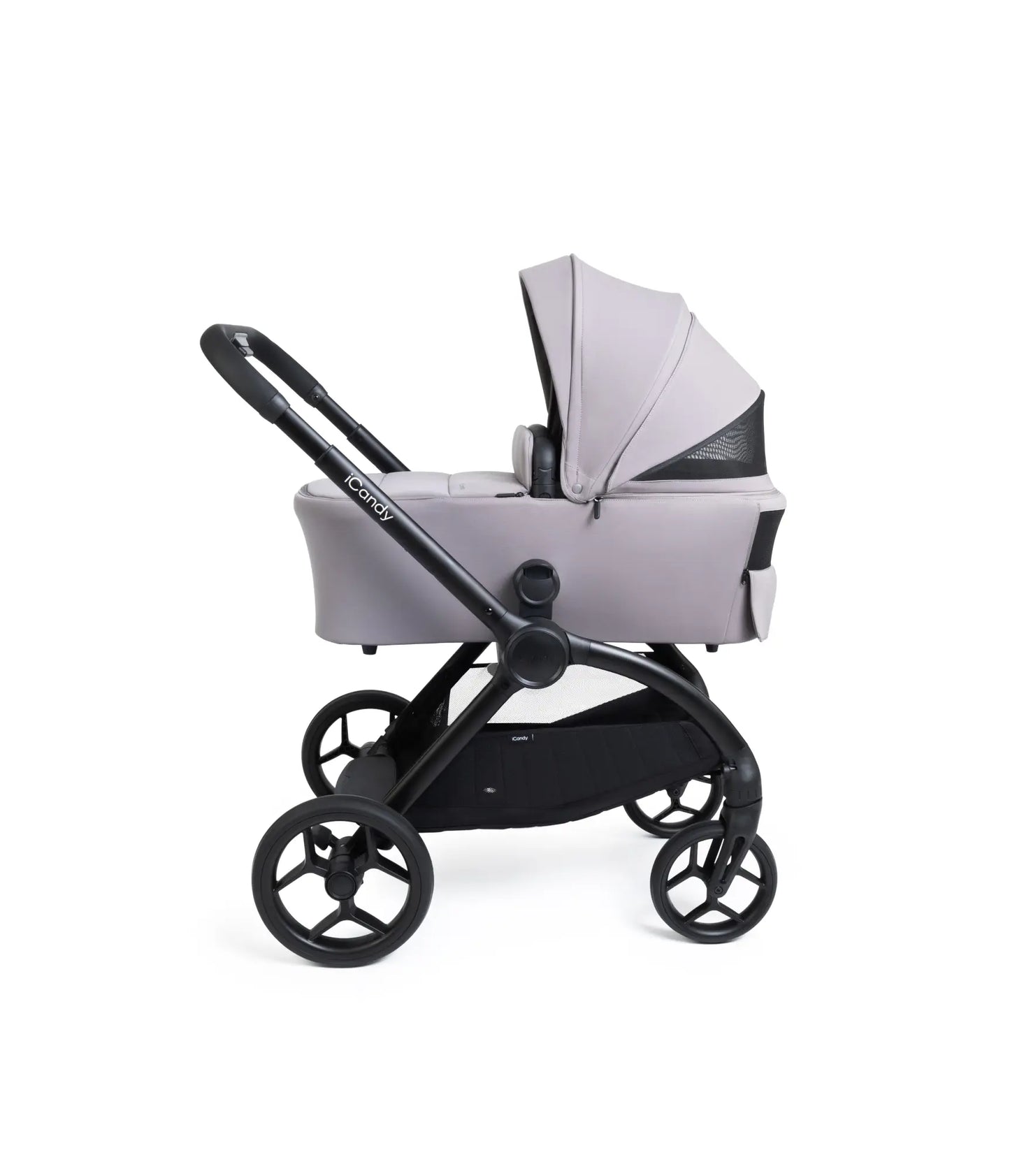 iCandy Core 2 Storm Grey Pushchair and Carrycot - Complete 360 Car Seat Bundle