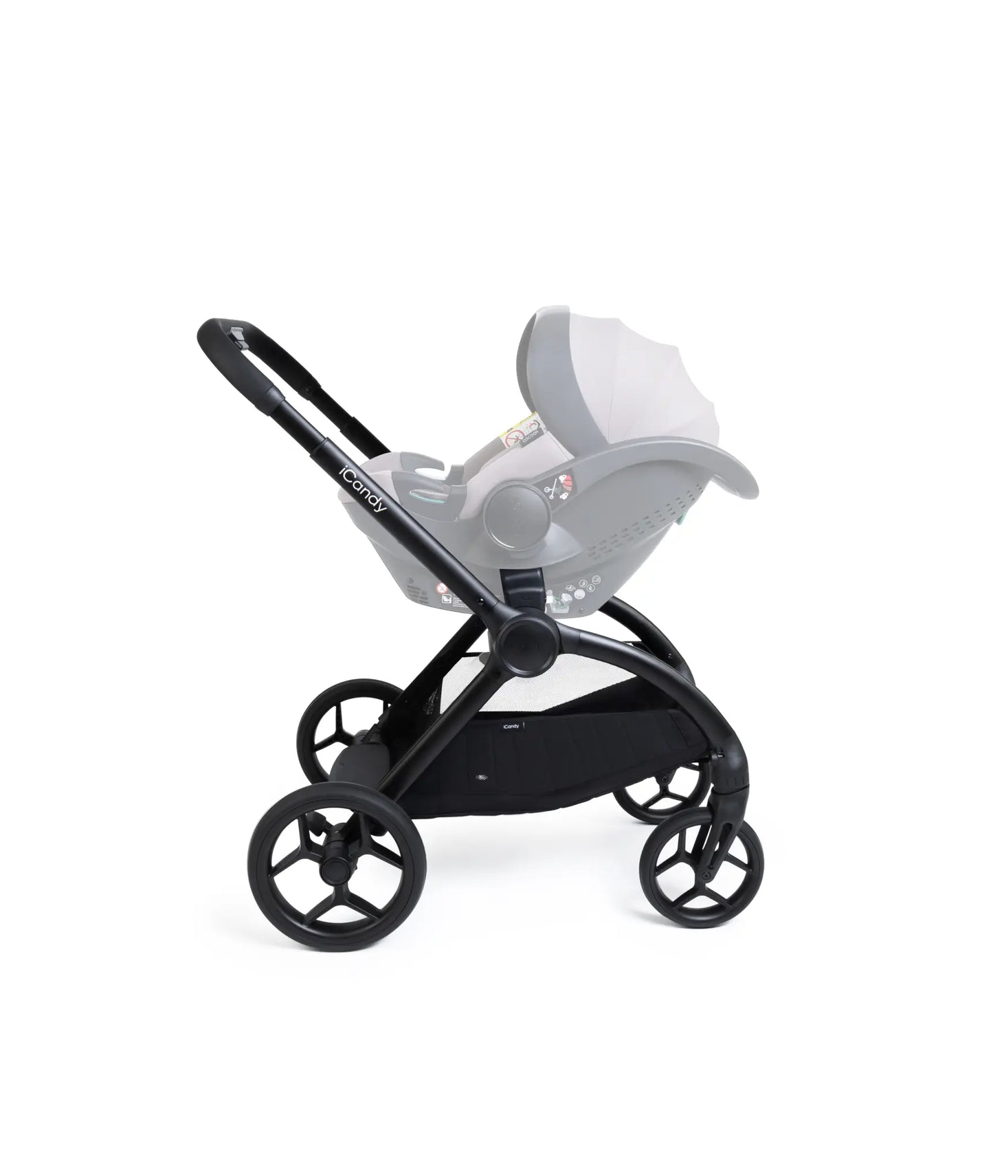 iCandy Core 2 Storm Grey Pushchair and Carrycot - Complete 360 Car Seat Bundle