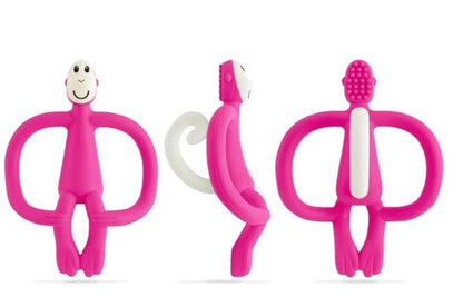 Matchstick Monkey Teether in PINK