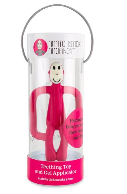 Matchstick Monkey Teether in RUBIN